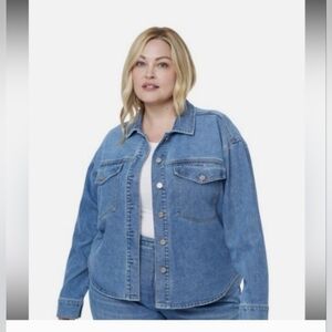 Edited  by Remi Bader Womens Denim Jean Jacket Shirt Top Authentic Relax